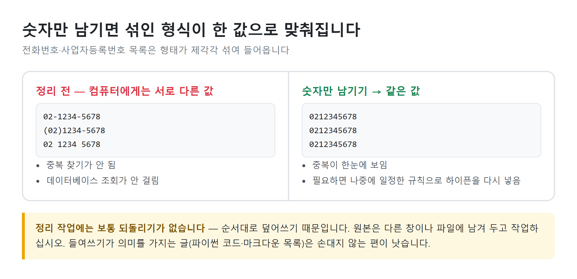 정리 전후